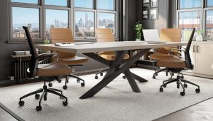 Element Contract Conference Table with Stance Metal Base