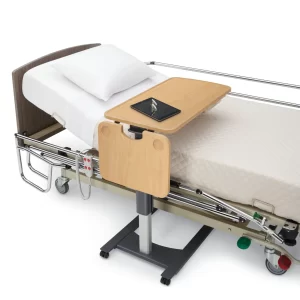 Rectangular Top Overbed Table With Flip Top