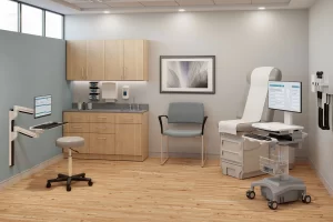 Wall Track Workstation With Keyboard & Monitor Arms