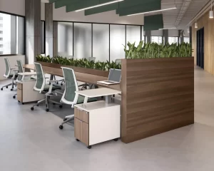 Workstation Divider with Hedge Planter