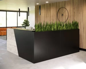 Planter Desk with Hedge Reception