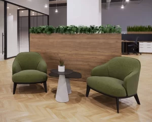 Lounge Divider with Hedge Planter